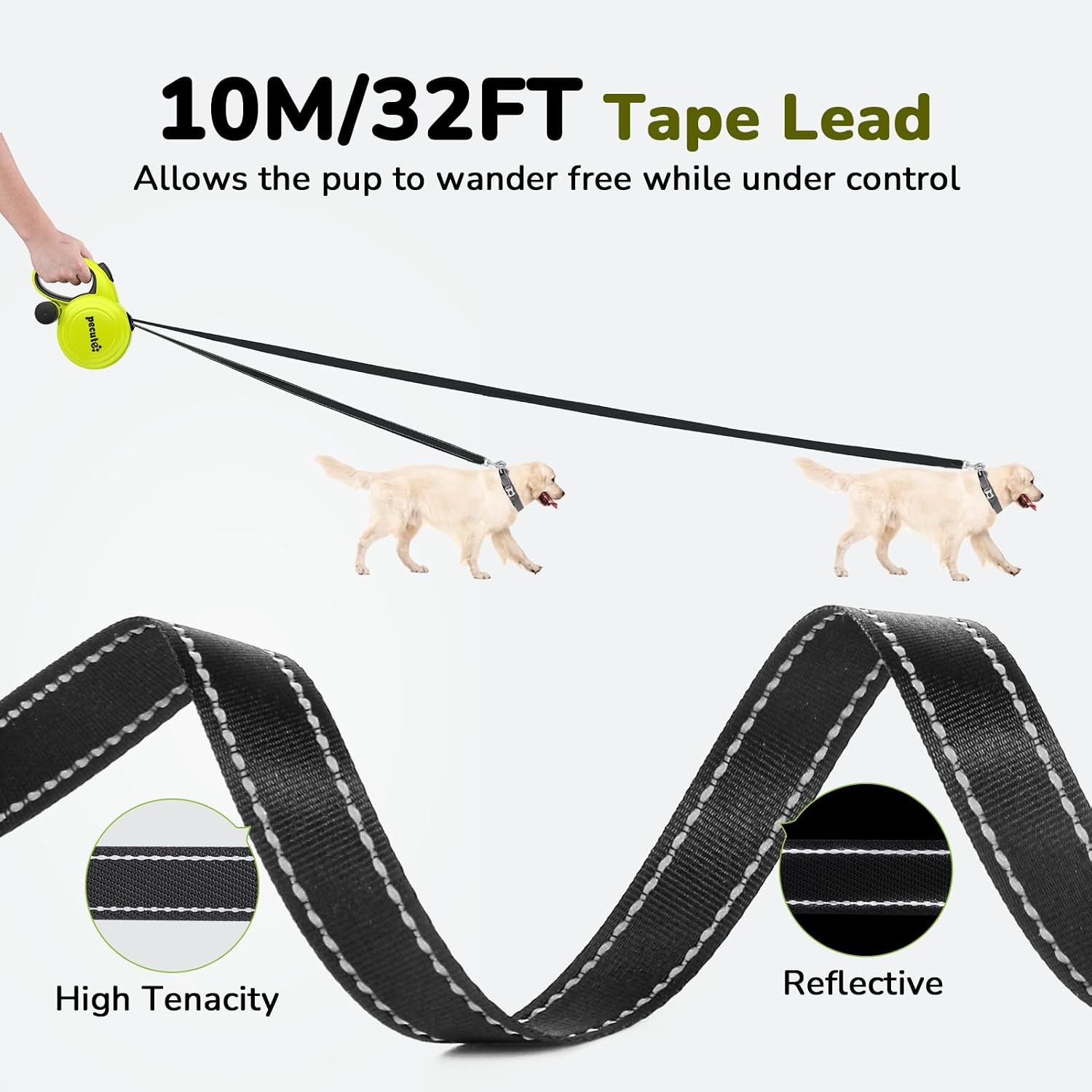 Detalle 2 de Pecute Retractable Dog Leash 10m