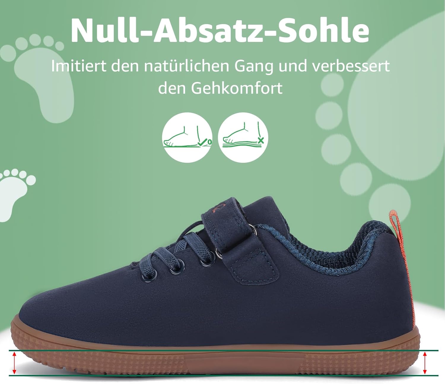 Thumbnail 3 de SAGUARO Barfußschuhe Kinder – Barfuß Sneaker, breiter Vorderfuß, Innen- und Außenbereich, Größe 25–36