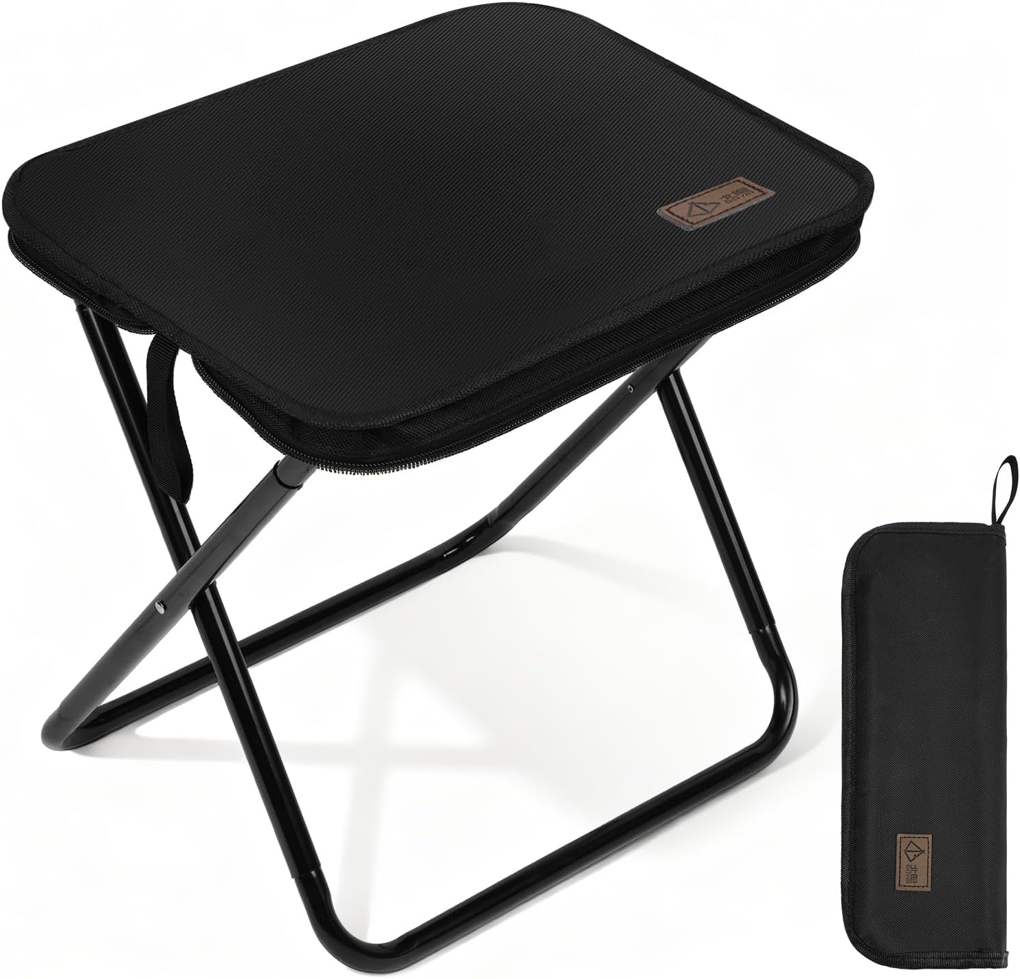 Detalle de AOOSA opvouwbare campingkruk 32,5 × 26 × 31 cm, draagvermogen tot 100 kg