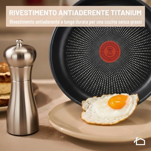 Detalle de Lagostina Ingenio Inox Set Padelle 3 Pz: Antiaderente e Manico Rimovibile