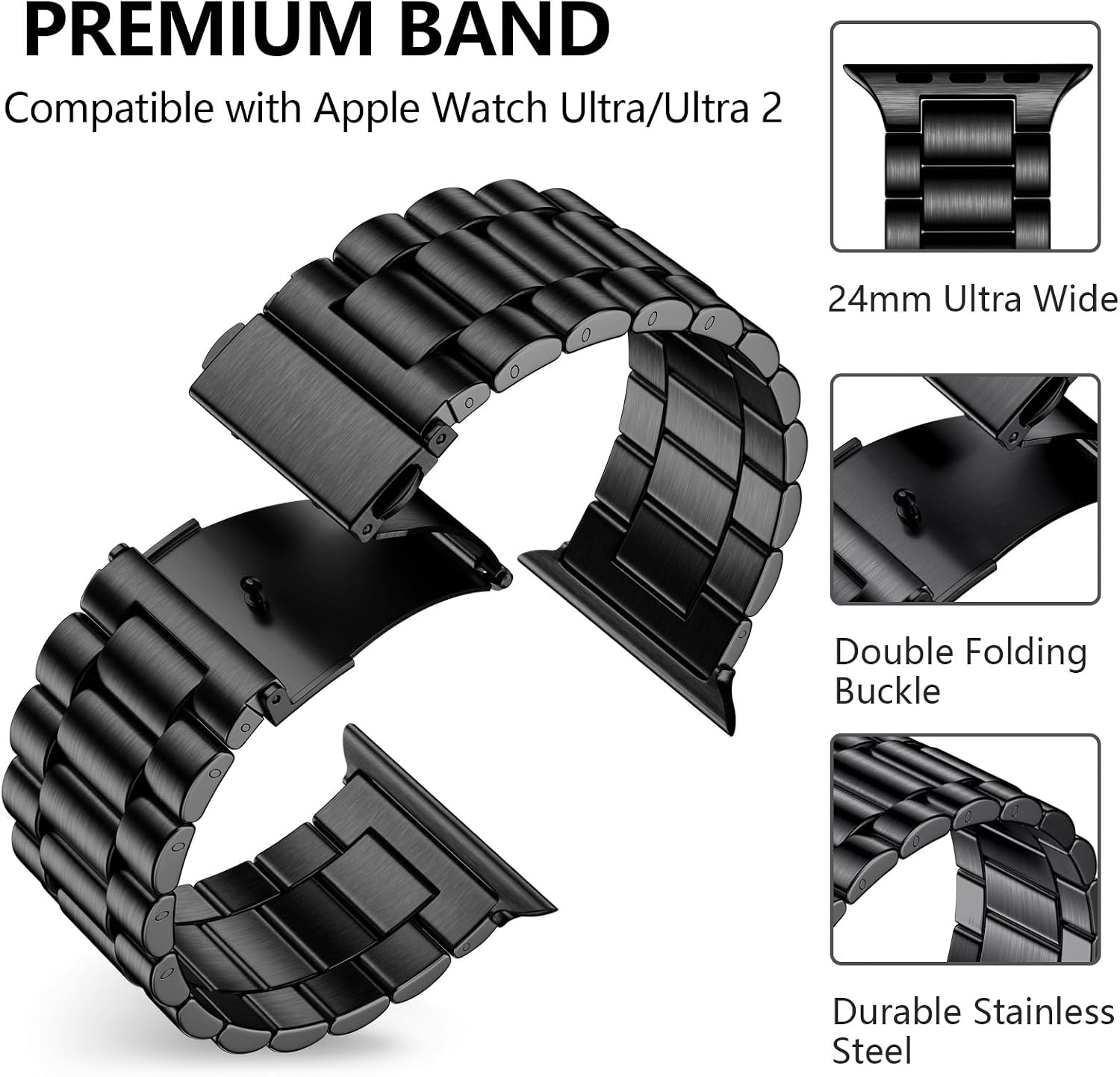 Thumbnail 1 de Netolo 24 mm stainless Apple Watch Ultra band