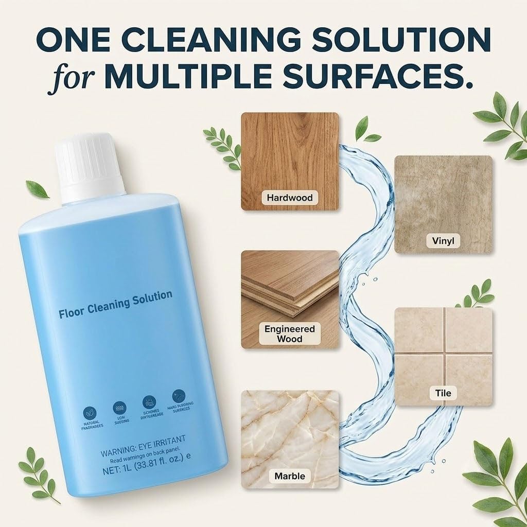 Detalle 2 de 1L Floor Cleaning Fluid Solution for Roborock Mops & Wet Dry Vacuums