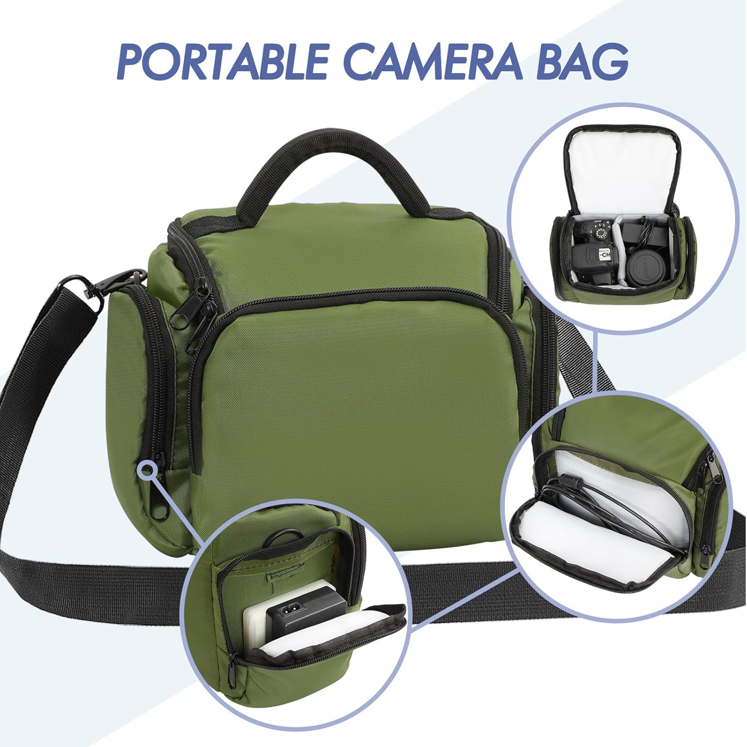 Thumbnail 2 de WINNING Waterproof Shockproof SLR Camera Case (Green) with Adjustable Shoulder Strap