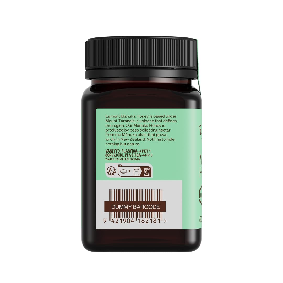 Detalle de Egmont Honey Manuka Honig 459+ MGO 14+ UMF 500 g – 100% Roher Neuseelandischer Honig, zertifiziert