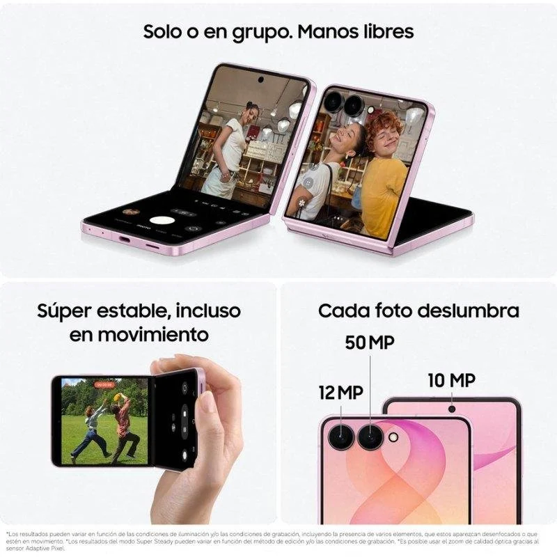 Detalle de Samsung Galaxy Z Flip8 5G 12GB/256GB 6.9" Rosa
