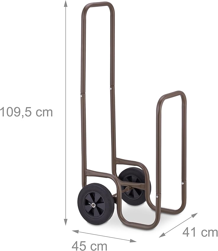 Thumbnail 3 de Relaxdays Carro para leña 60 kg 🪵