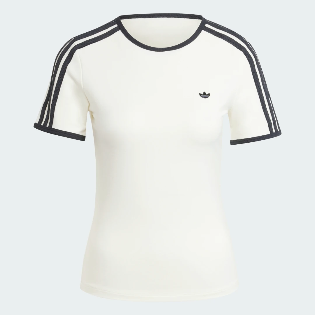 Thumbnail 3 de Camiseta adidas Originals Premium Cali 3 bandas – estilo clásico y versátil en blanco