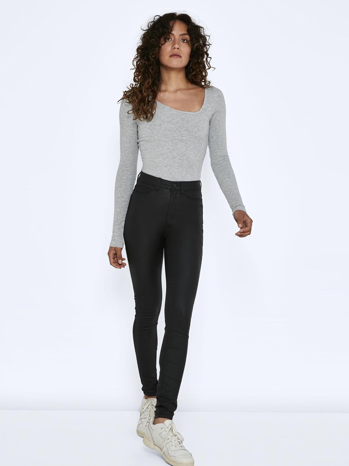 Thumbnail 6 de Jean enduit à taille haute Noisy May NMCallie High Waist Skinny — coloris noir