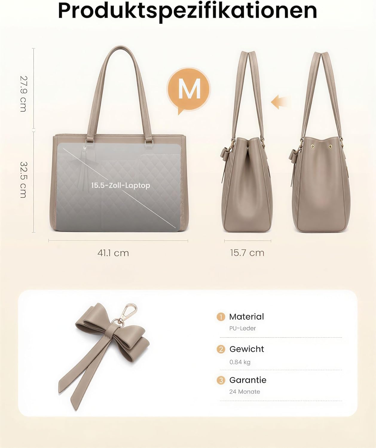 Thumbnail 4 de LOVEVOOK Damen-Handtasche groß: Laptoptasche & Shopper für Büro, Uni und Schule