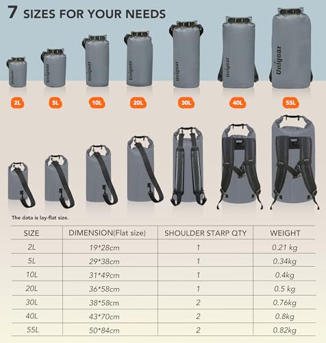 Thumbnail 2 de Unigear Borsa Impermeabile Dry Bag 2L–55L: resistente, pratica e versatile per outdoor