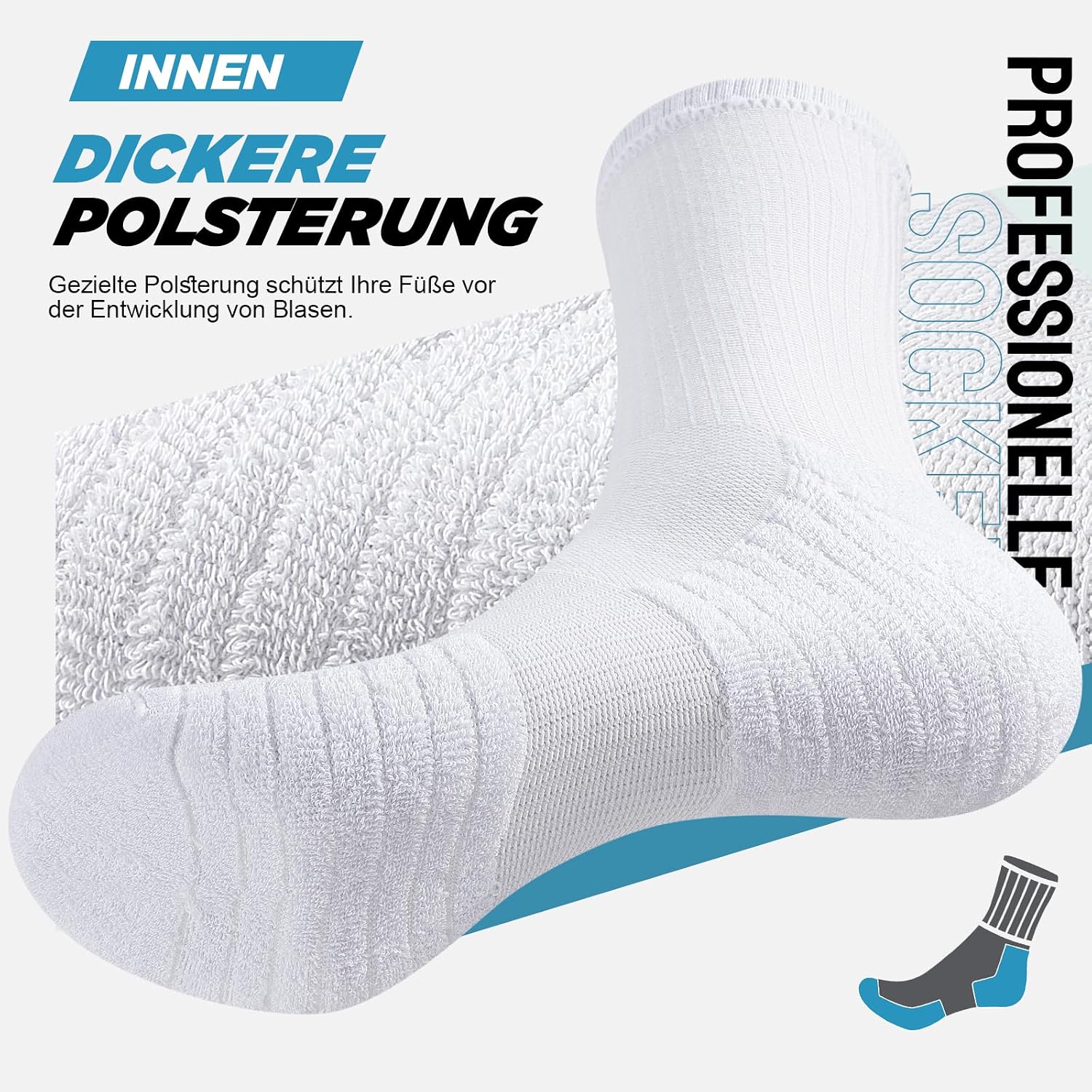 Thumbnail 3 de TANSTC Sneaker-Socken für Herren & Damen (Baumwolle), 6 Paar – atmungsaktiv, rutschfest, für Sport & Wandern