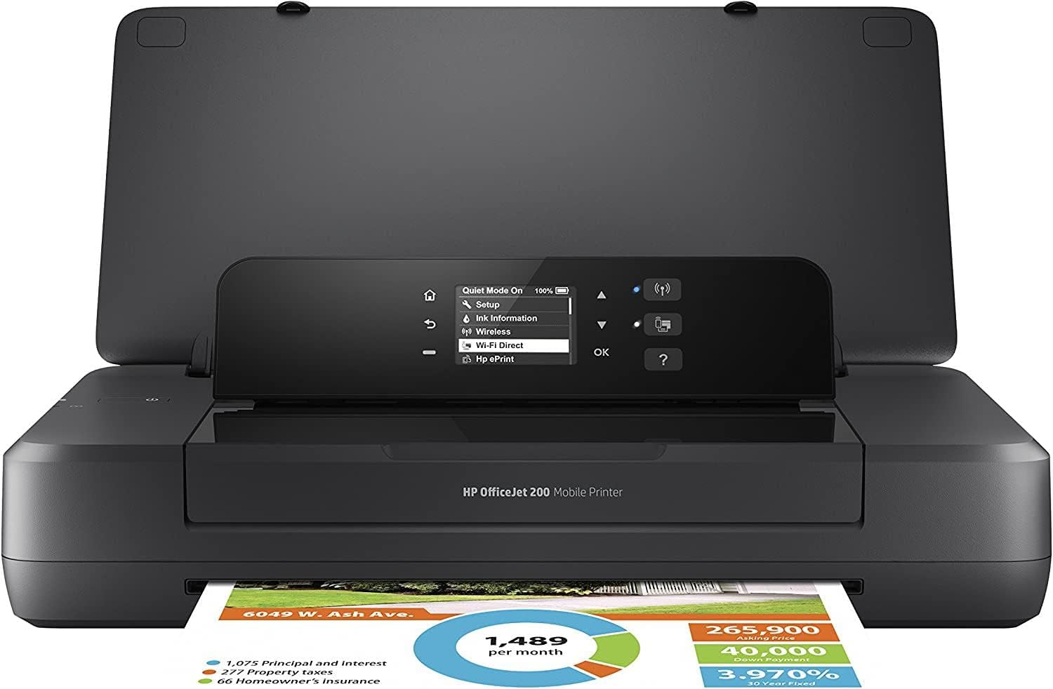 Detalle de HP OfficeJet 200: stampante portatile All‑in‑One con Wi‑Fi e display LED