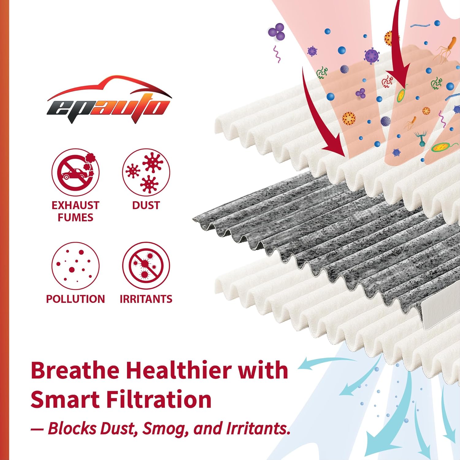 Thumbnail 6 de EPAuto CPJ6X Cabin Air Filter with Activated Carbon (KD45-61-J6X) for select Mazda models