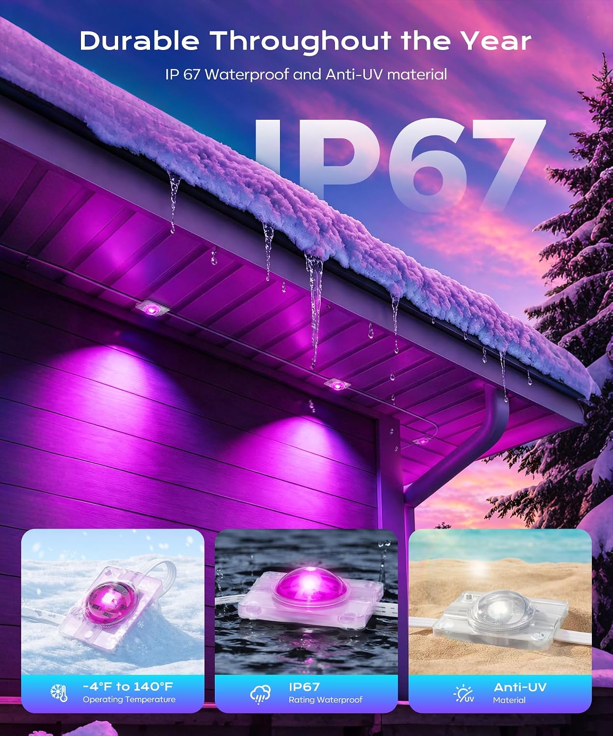 Thumbnail 3 de Ecoeve permanent outdoor lights 99 ft