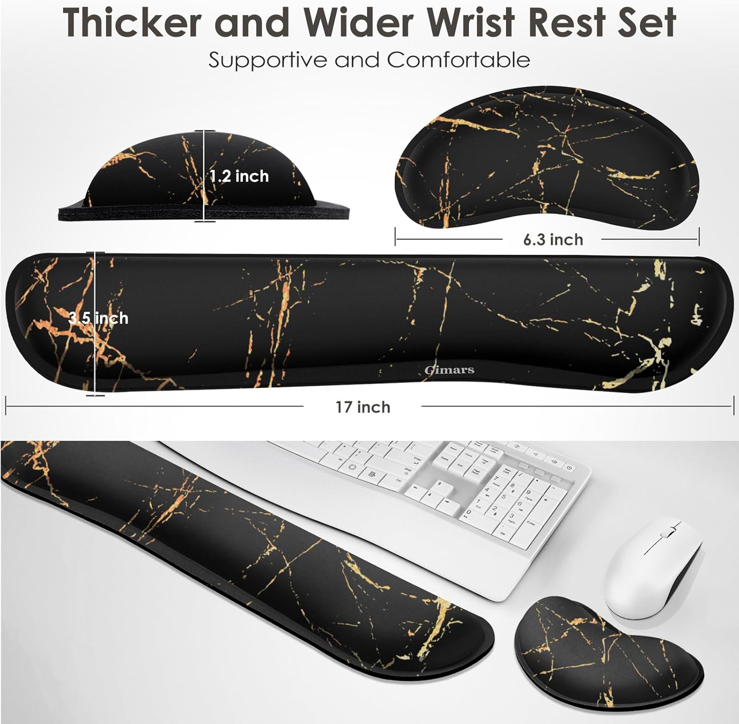 Thumbnail 6 de Gimars Handballenauflage 3 cm Gelpad für Tastatur 📎