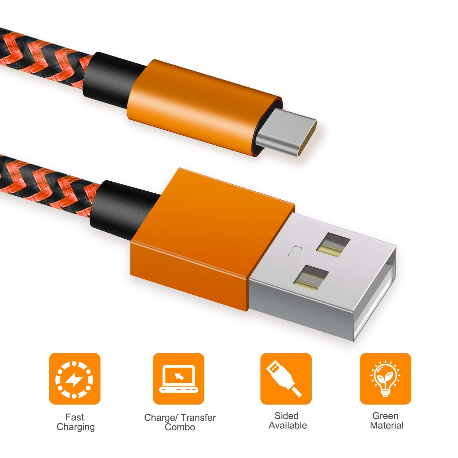 Thumbnail 4 de AWINBOW USB C Cable 2 m — 5 pack