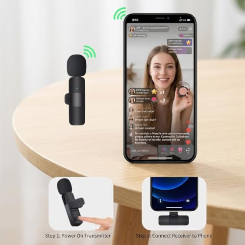 Thumbnail 6 de DUIDESHI Wireless Lavalier Microphone for Phone (Type-C): A practical clip-on mic for on-the-go video