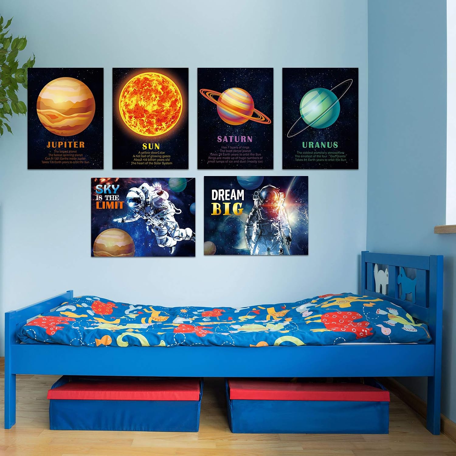 Thumbnail 4 de Outus Outus-Wall Poster Kits-0123: educatieve zonnestelselposters voor kinderen