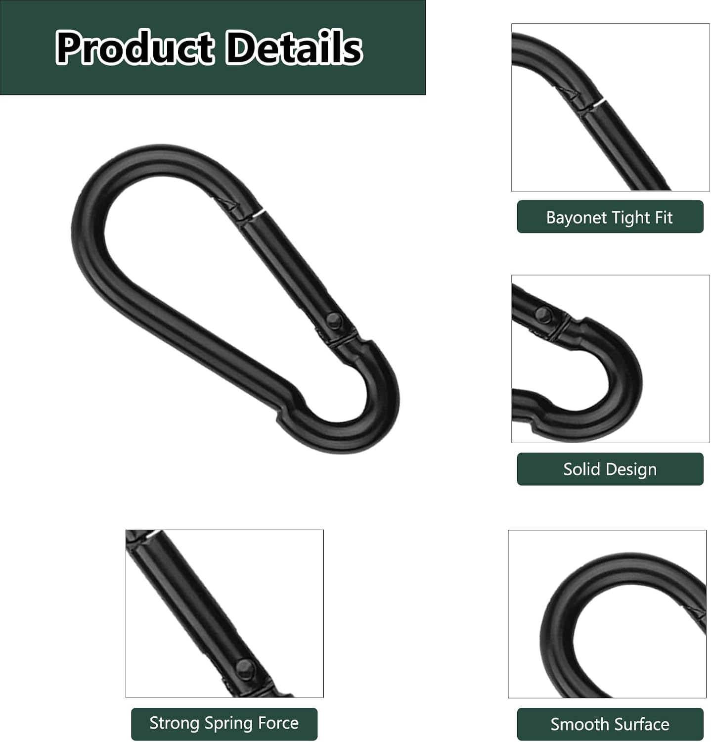 Detalle de Spring Snap Hook Carabiners, M4