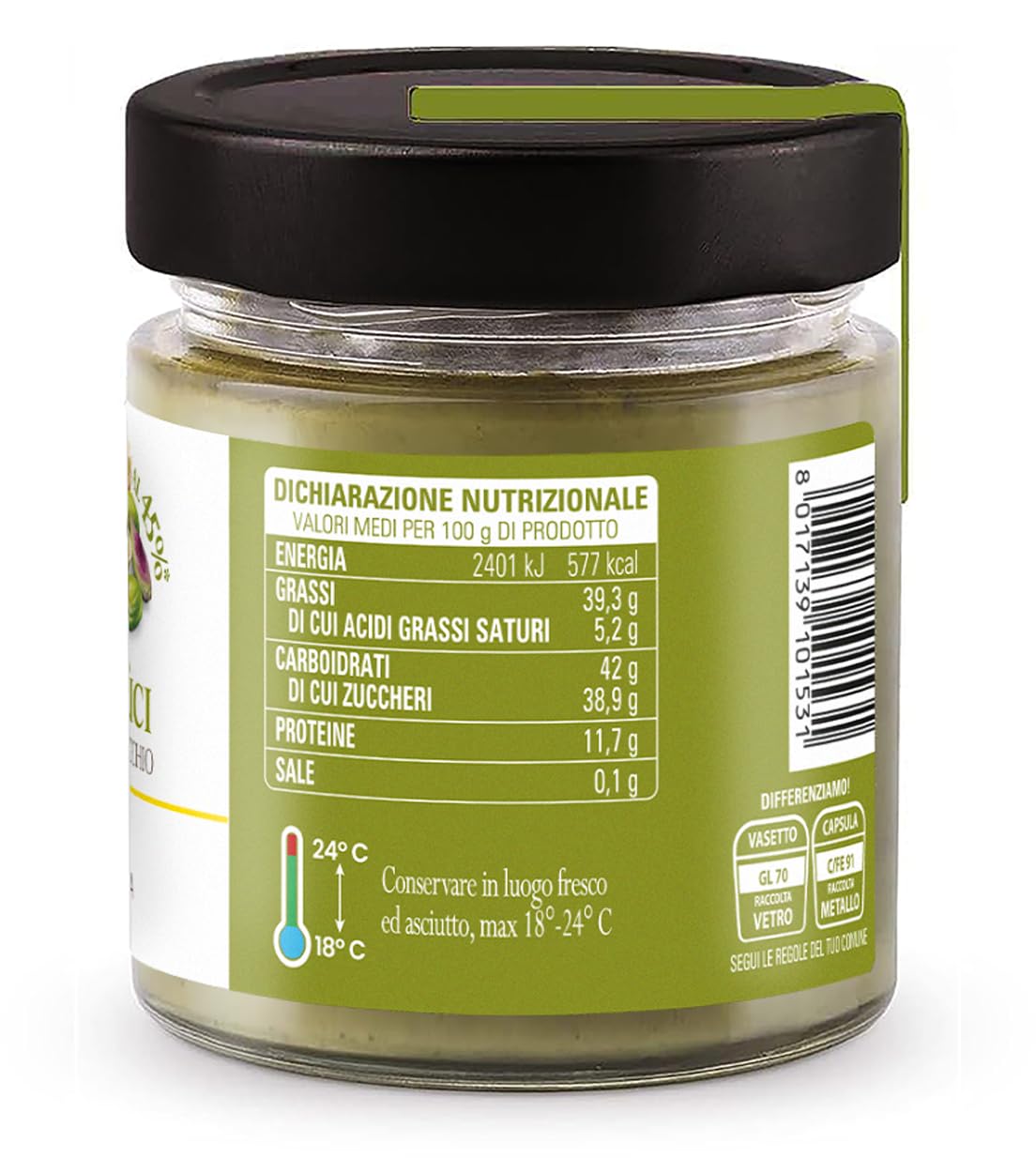 Thumbnail 1 de AGISICILIA Pistazien-Creme (200 g) – Pistazienmus Brotaufstrich mit 45% Pistazien, ohne Palmöl