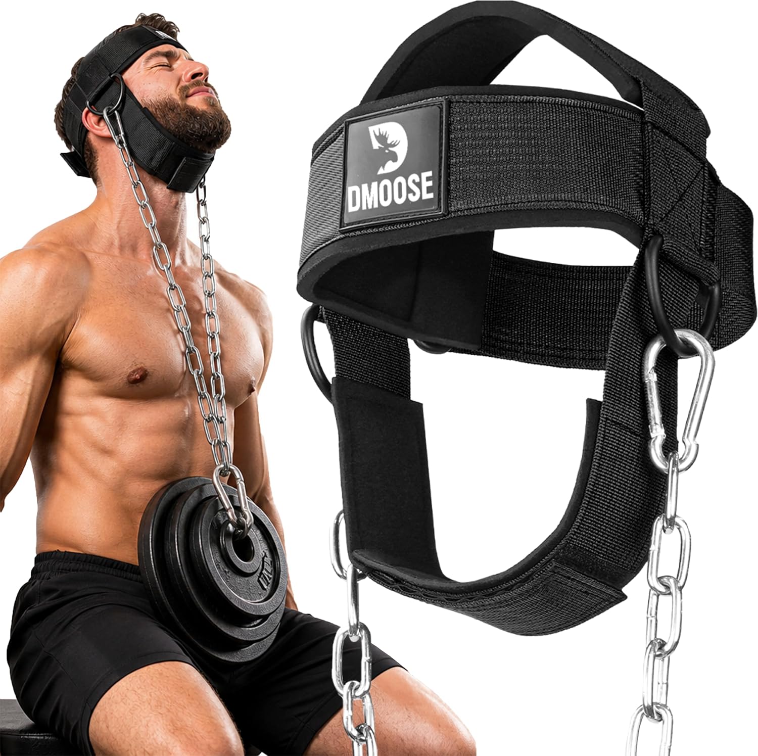 Detalle de DMoose Fitness Neck Harness with 30-Inch Steel Chain and 5mm Padding