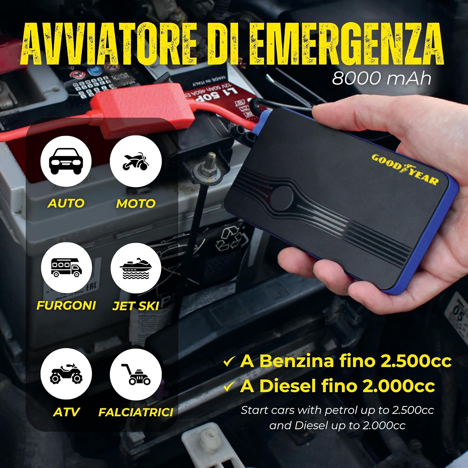 Detalle 2 de Goodyear Jump Starter Avviatore 8000 mAh