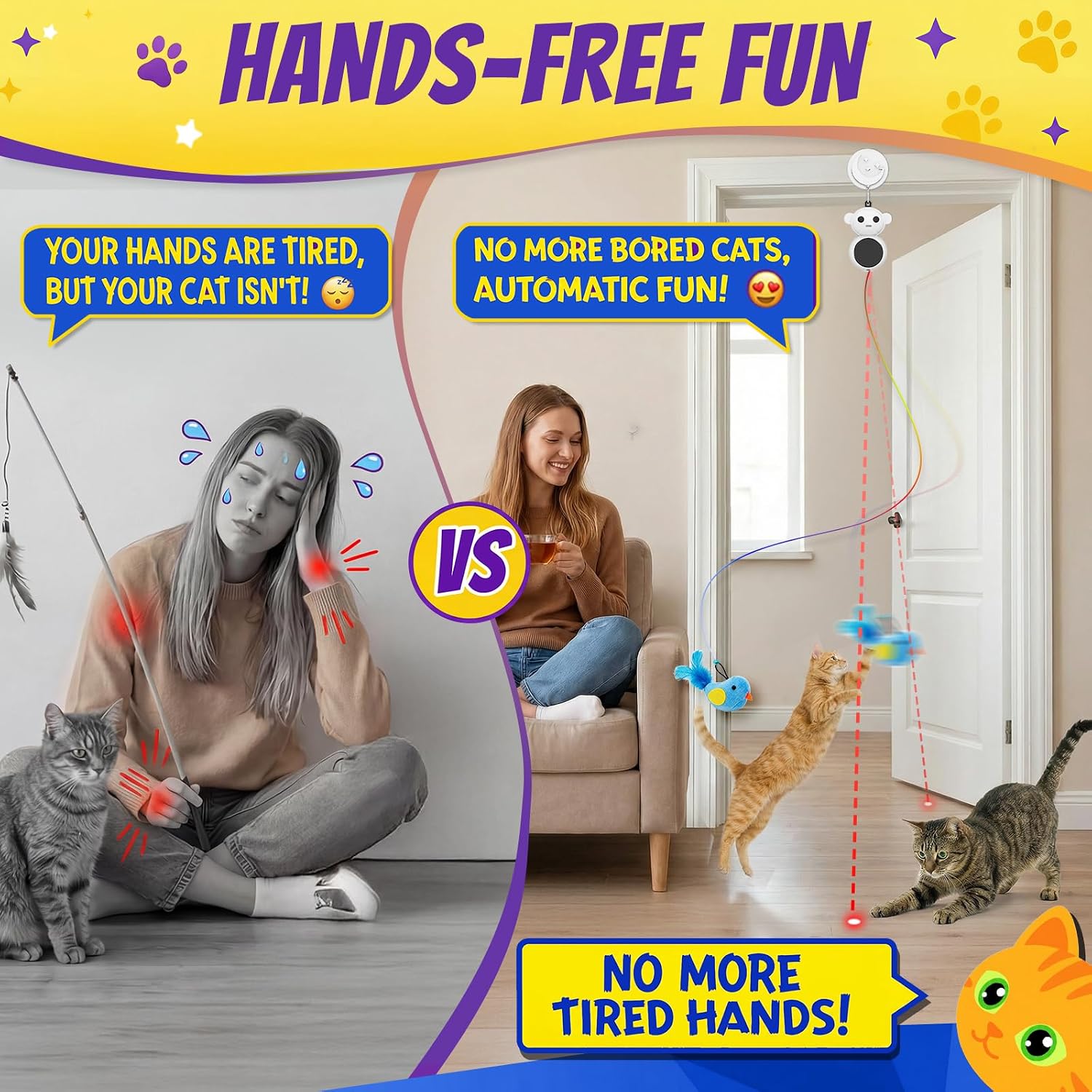 Thumbnail 3 de CATPICK Automatic Flying Bird Cat Toy with Dual Speeds and Touch Activation