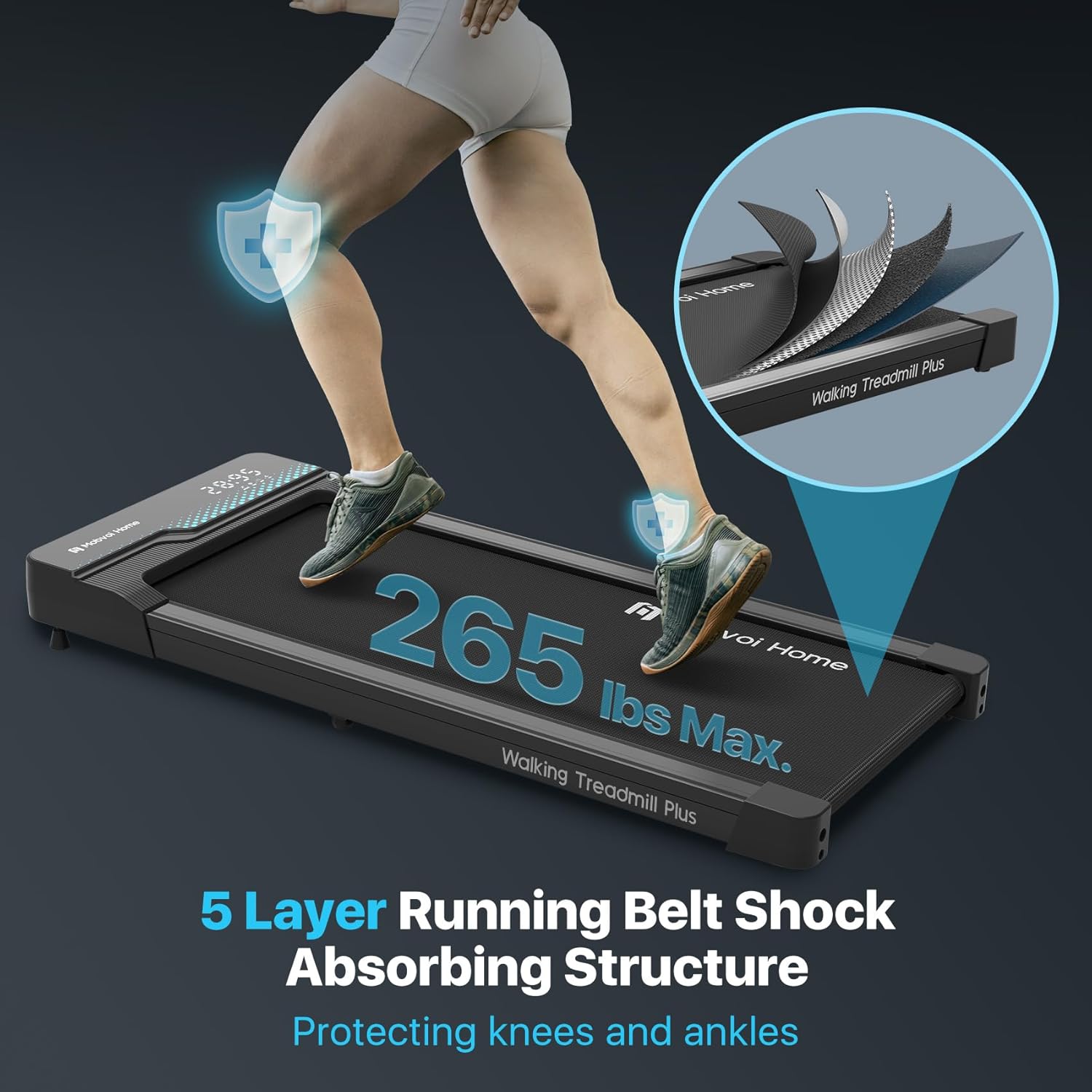 Thumbnail 6 de Mobvoi Walking Pad Smart AI Under Desk Treadmill 2-in-1 for Home Office