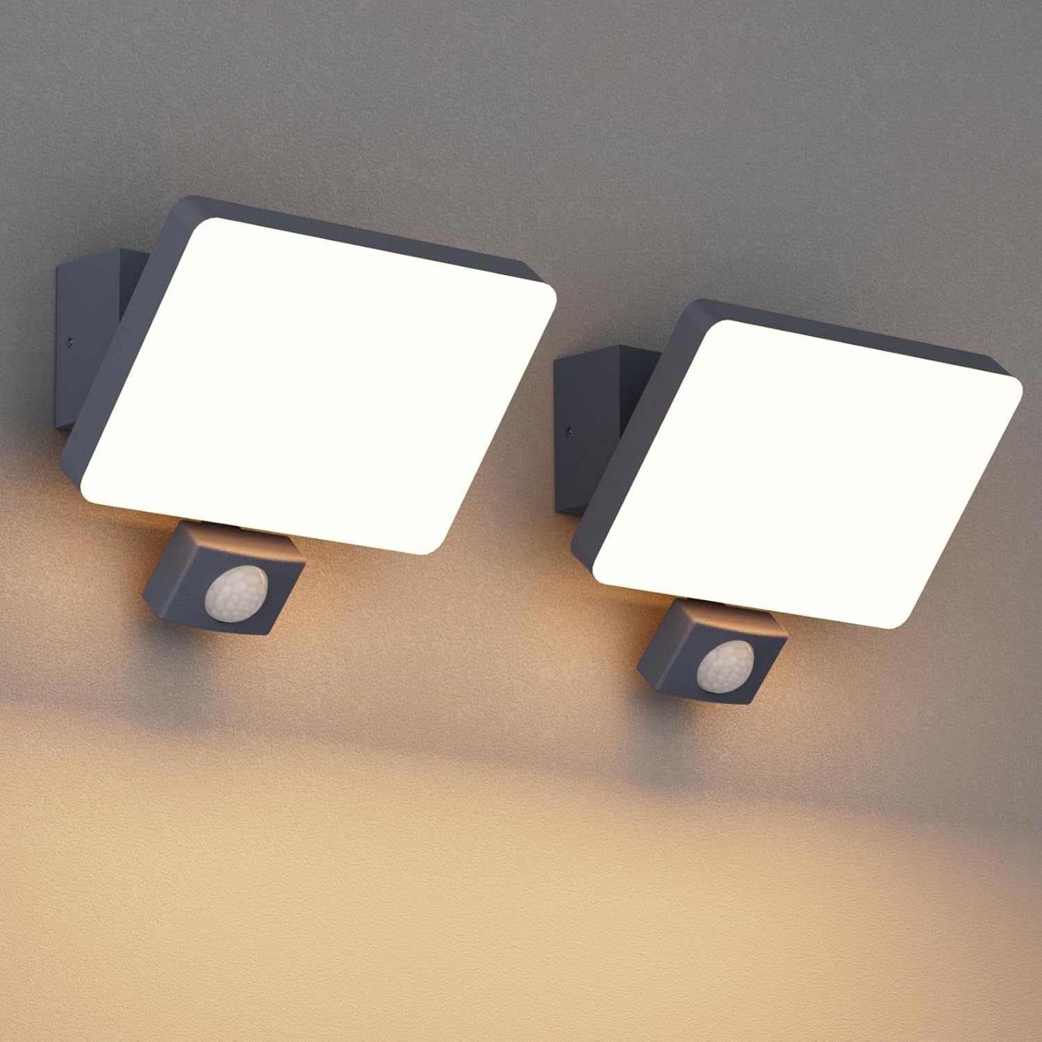 Thumbnail 6 de K-Bright 24W luminaire extérieur avec détecteur de mouvement, 3000K, IP65, angle d’éclairage réglable (blanc)