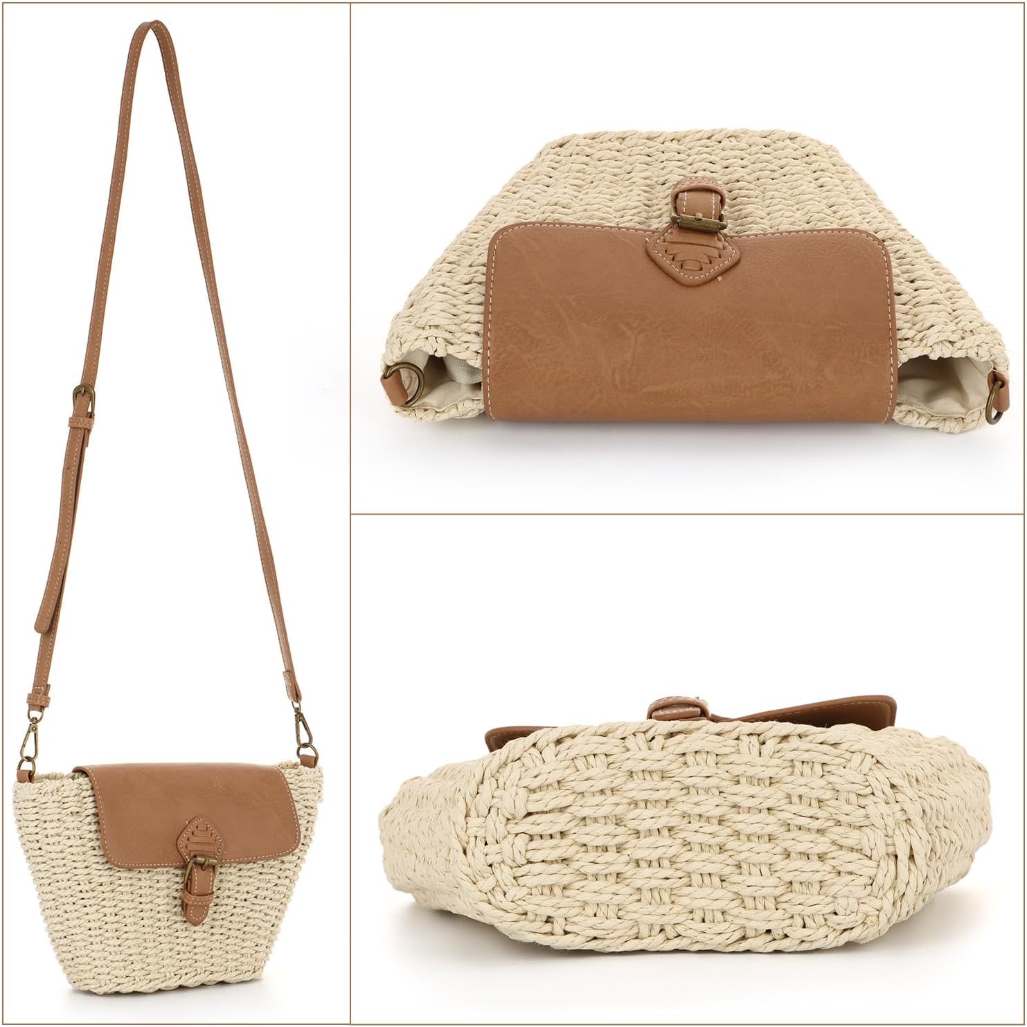 Thumbnail 4 de EVEOUT Strohtasche Damen Sommer