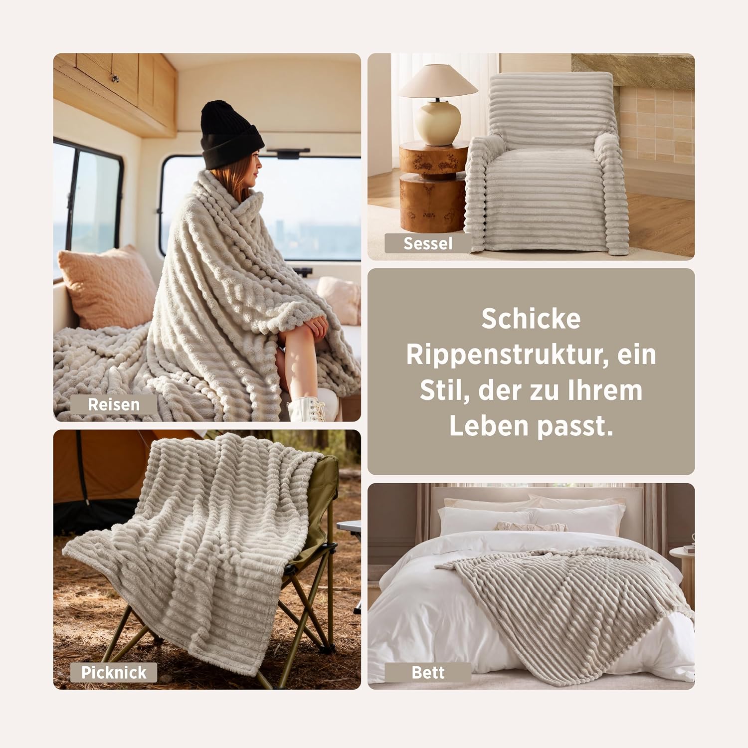 Thumbnail 5 de BEDSURE Kuscheldecke 150 x 200 cm 🛋