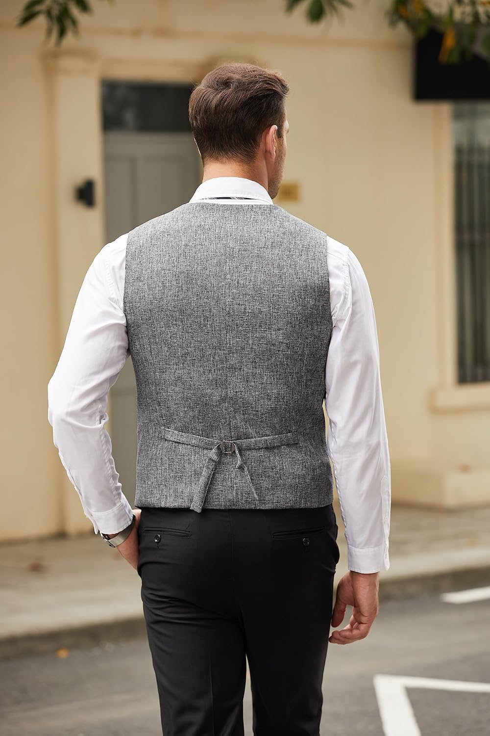 Thumbnail 6 de COOFANDY Casual Business Vest Slim Fit 4-button