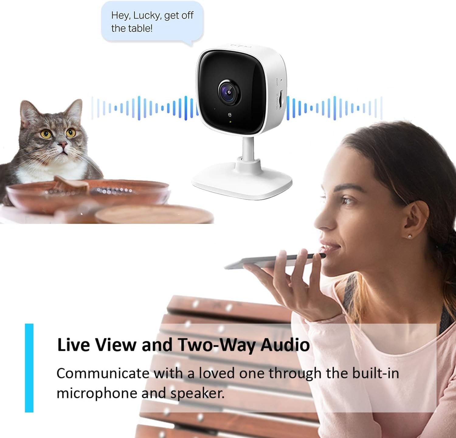 Thumbnail 3 de Tapo C100 Wi‑Fi Baby Monitor Smart Camera (Indoor CCTV) with 1080p, Night Vision & 2‑Way Audio