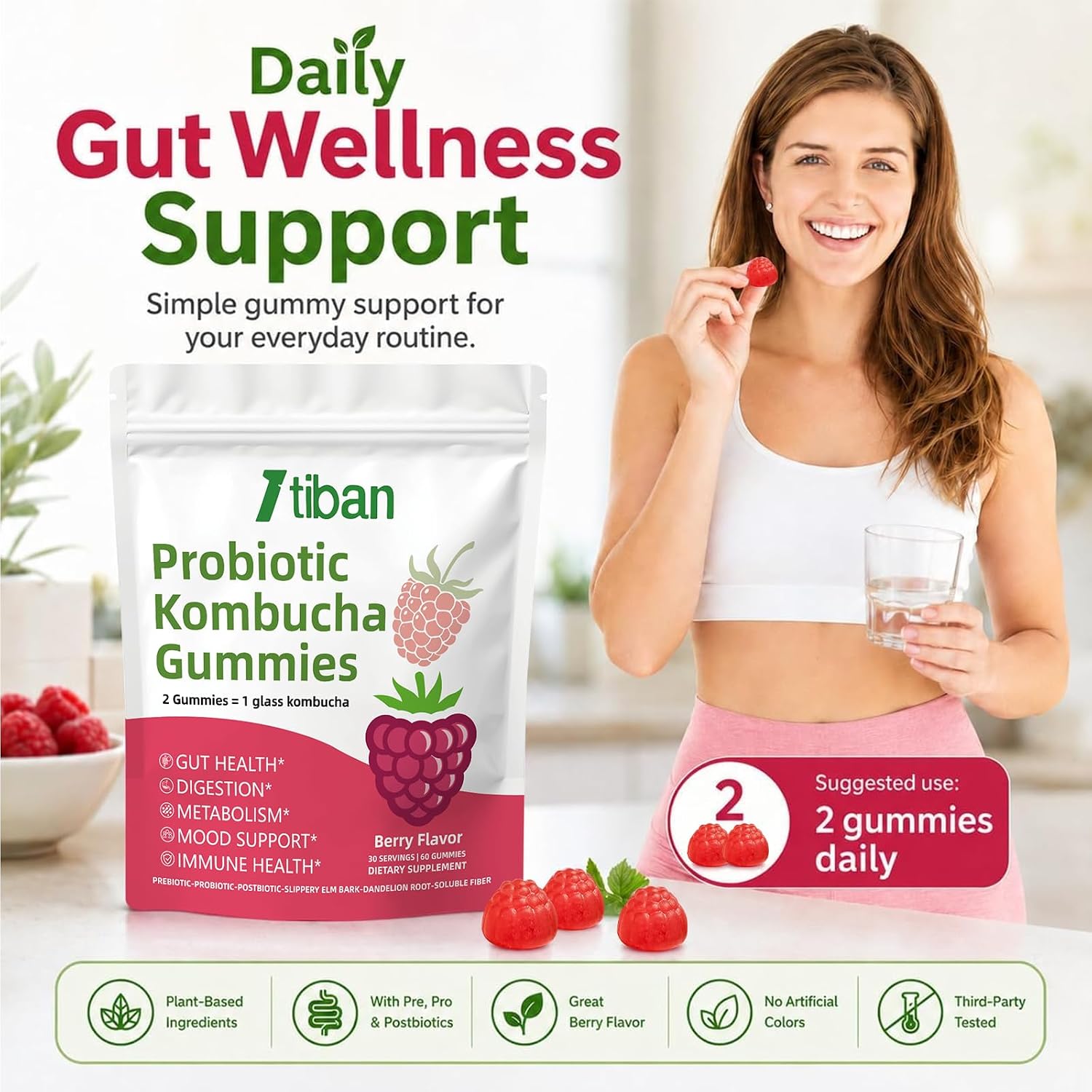 Detalle de Itiban Probiotic Gummies, Berry Flavor