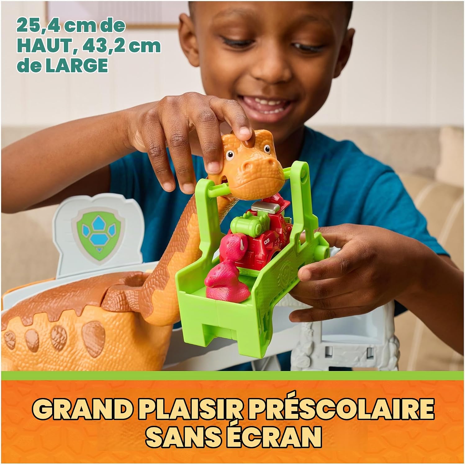 Detalle de Paw Patrol Dino Lift & Race-speelset voor fantasierijke dino-avonturen