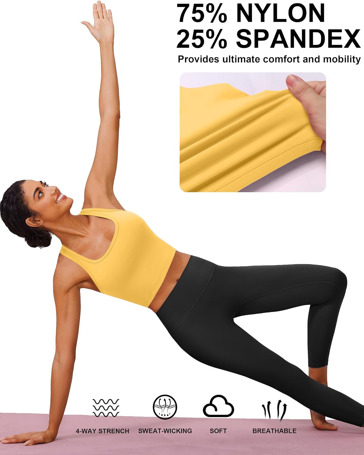 Thumbnail 3 de PINSPARK Sports Bra Longline Racerback: Removable Cups, All-Day Comfort for Yoga & Light Workouts