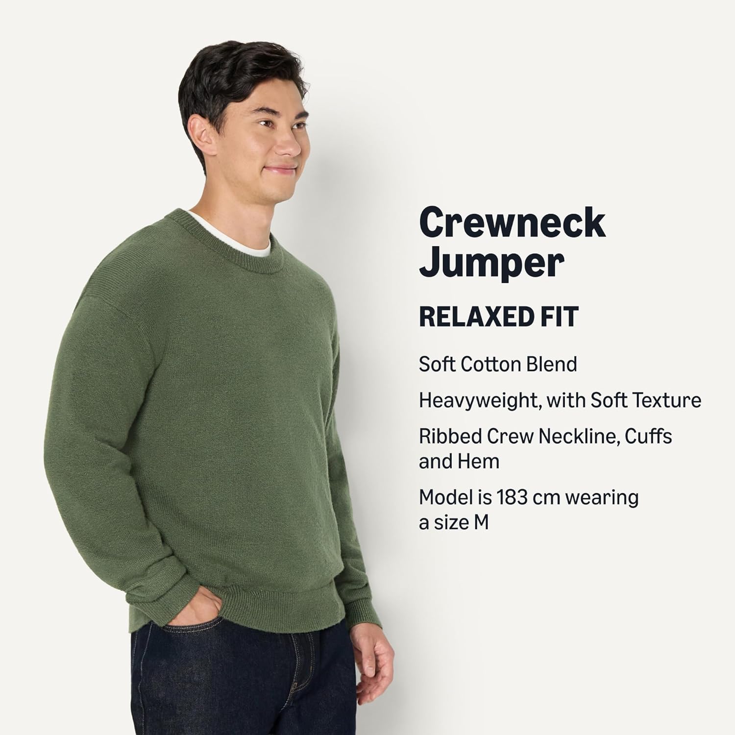 Thumbnail 3 de Amazon Essentials Men’s Relaxed-Fit Cotton Blend Textured Crewneck Pullover Sweater
