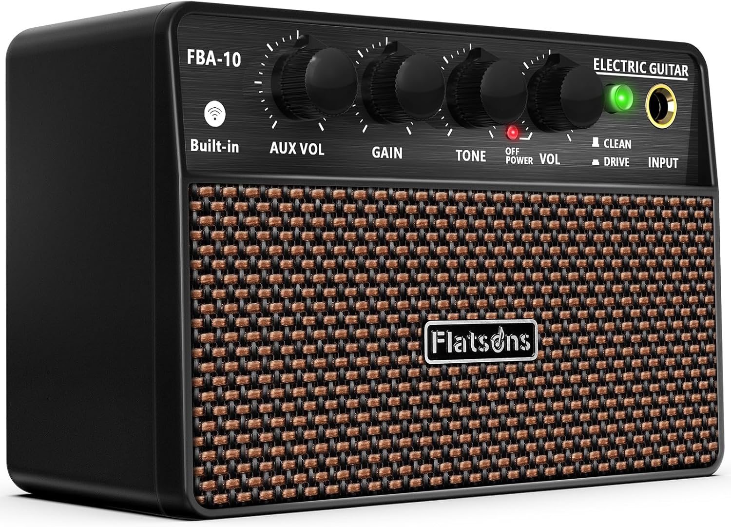 Flatsons 10W Mini Guitar Amp: Portable Analog Power for Practice and On-the-Go Jamming