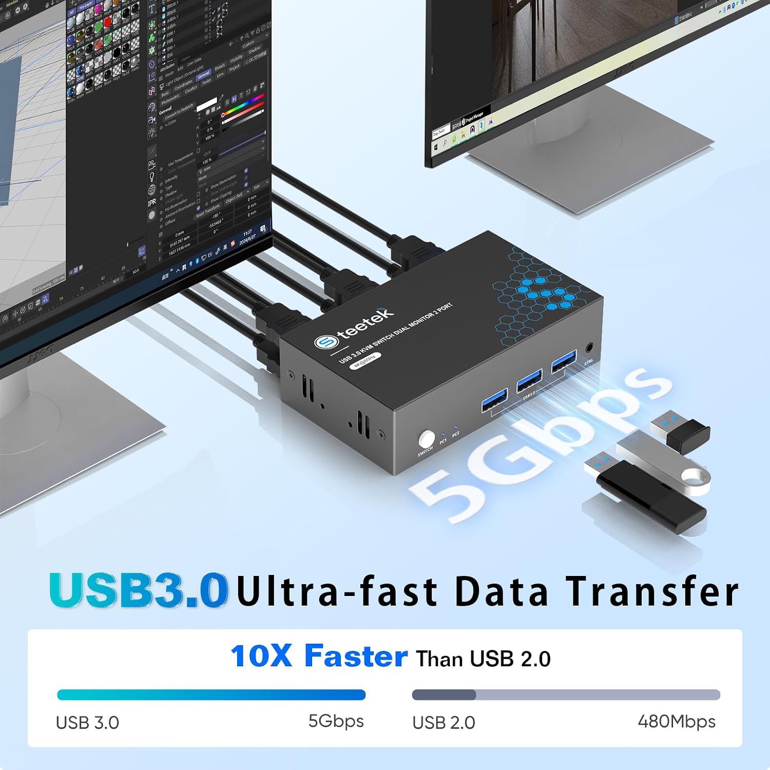 Thumbnail 2 de HDMI KVM switch with 4K@60Hz