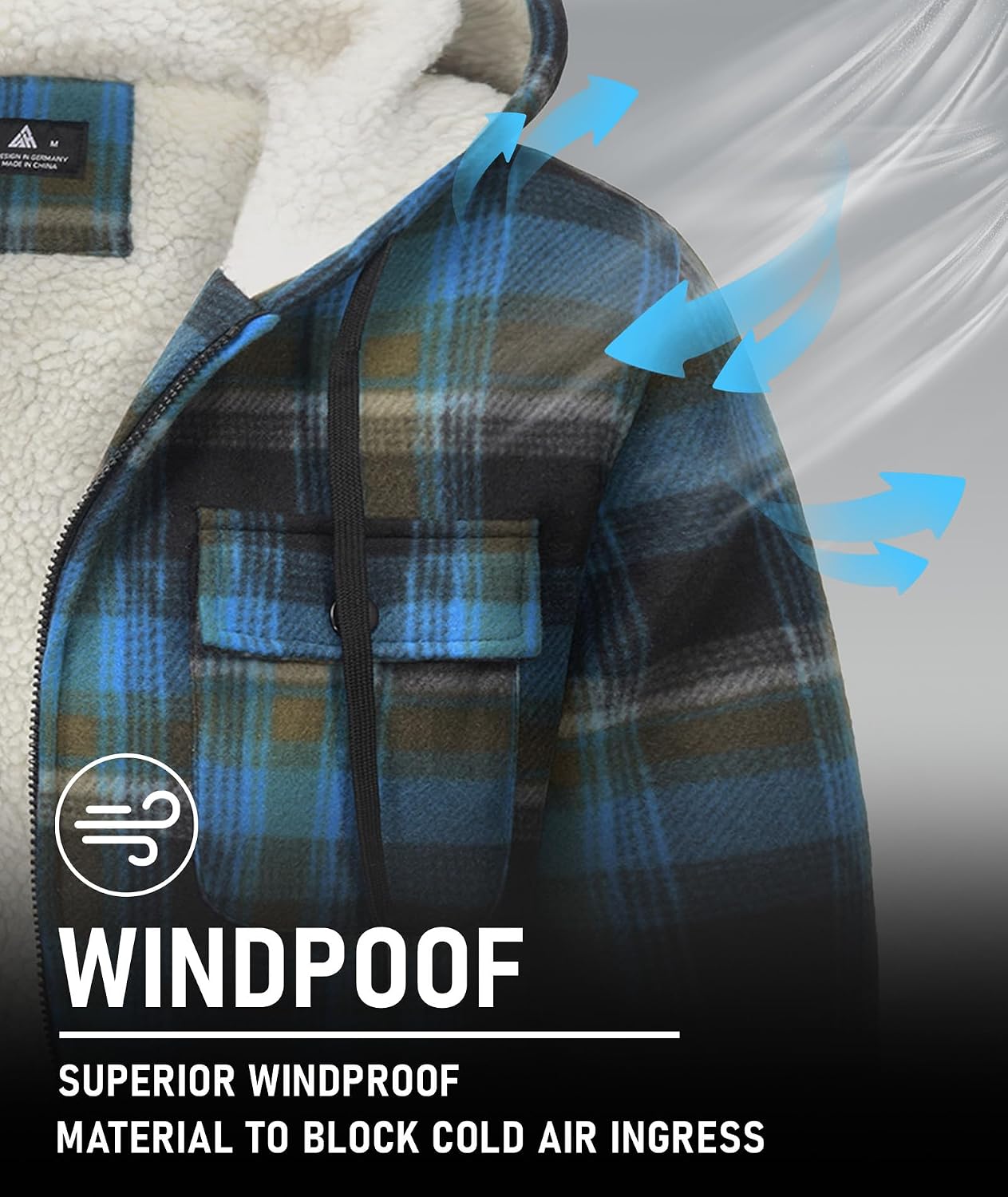 Thumbnail 3 de GEEK LIGHTING Men's Flannel Jacket with Sherpa Lining