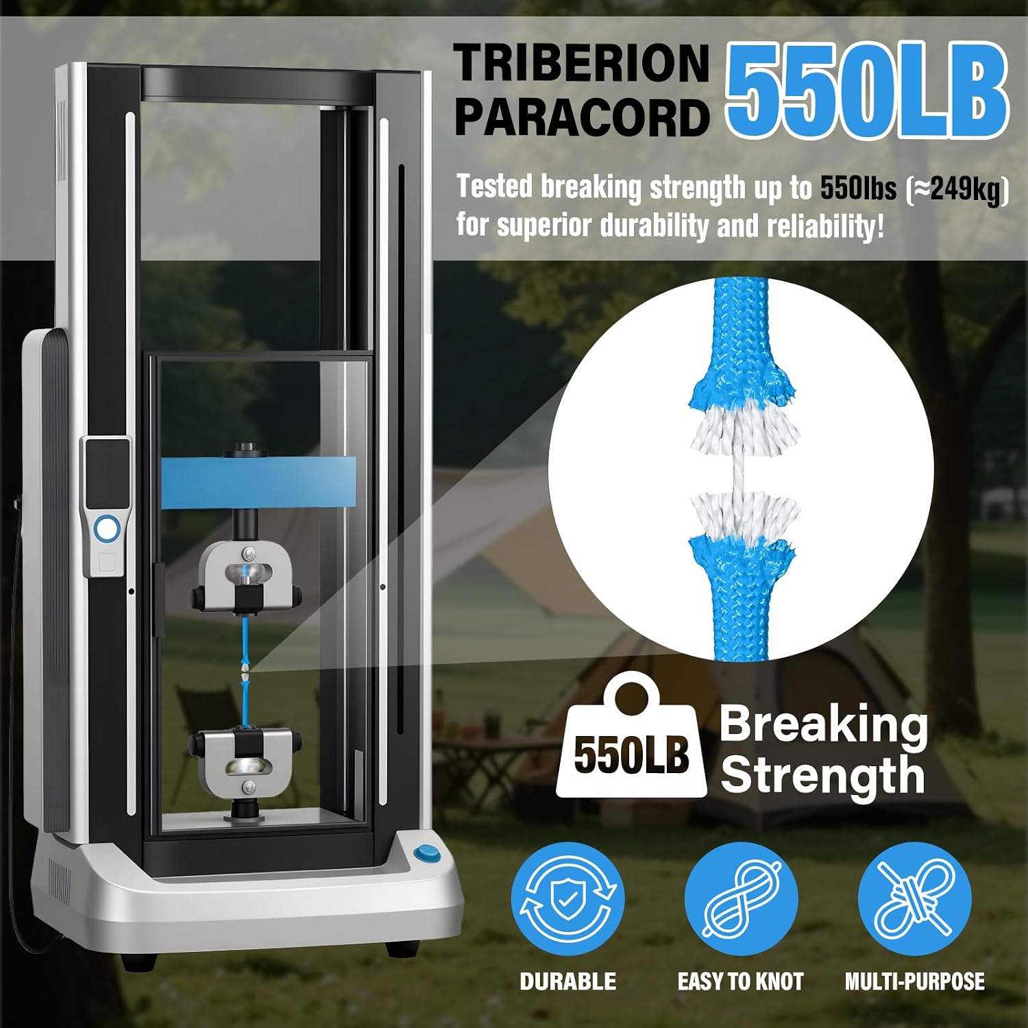 Detalle 2 de TRIBERION Paracord Rope 100 ft