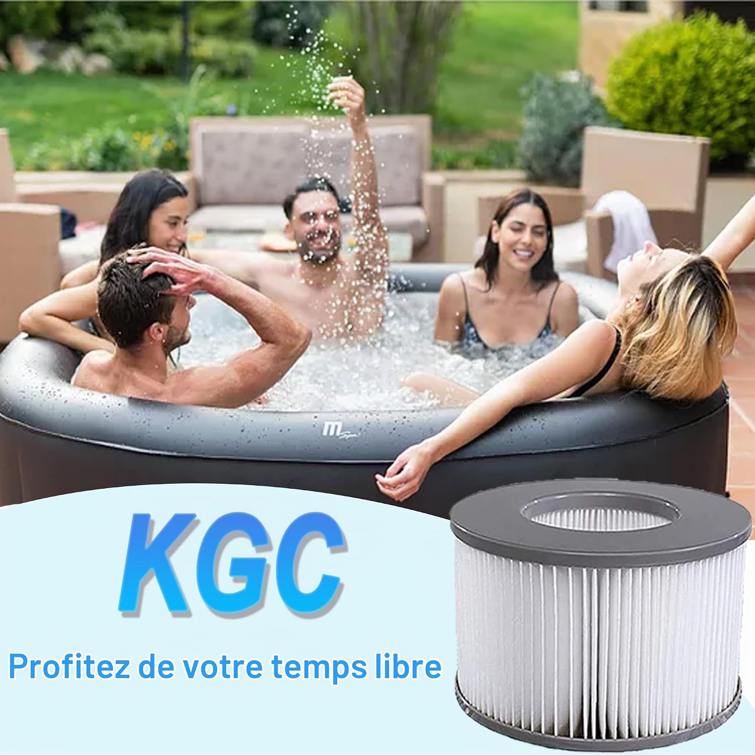 Thumbnail 6 de KGC KGC88888 Spa Lite-filterpatronen voor MSpa, 6 stuks met 90 lamellen