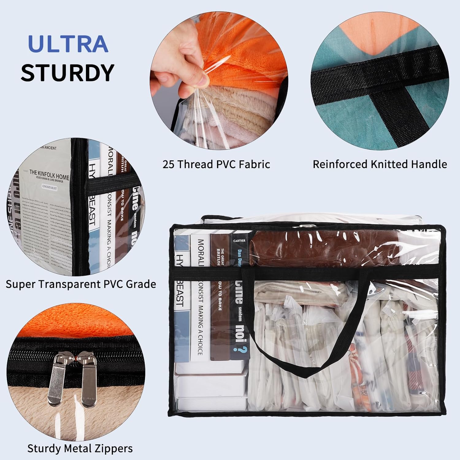 Detalle 2 de SGHUO 60L Blanket Storage Bag with Zipper