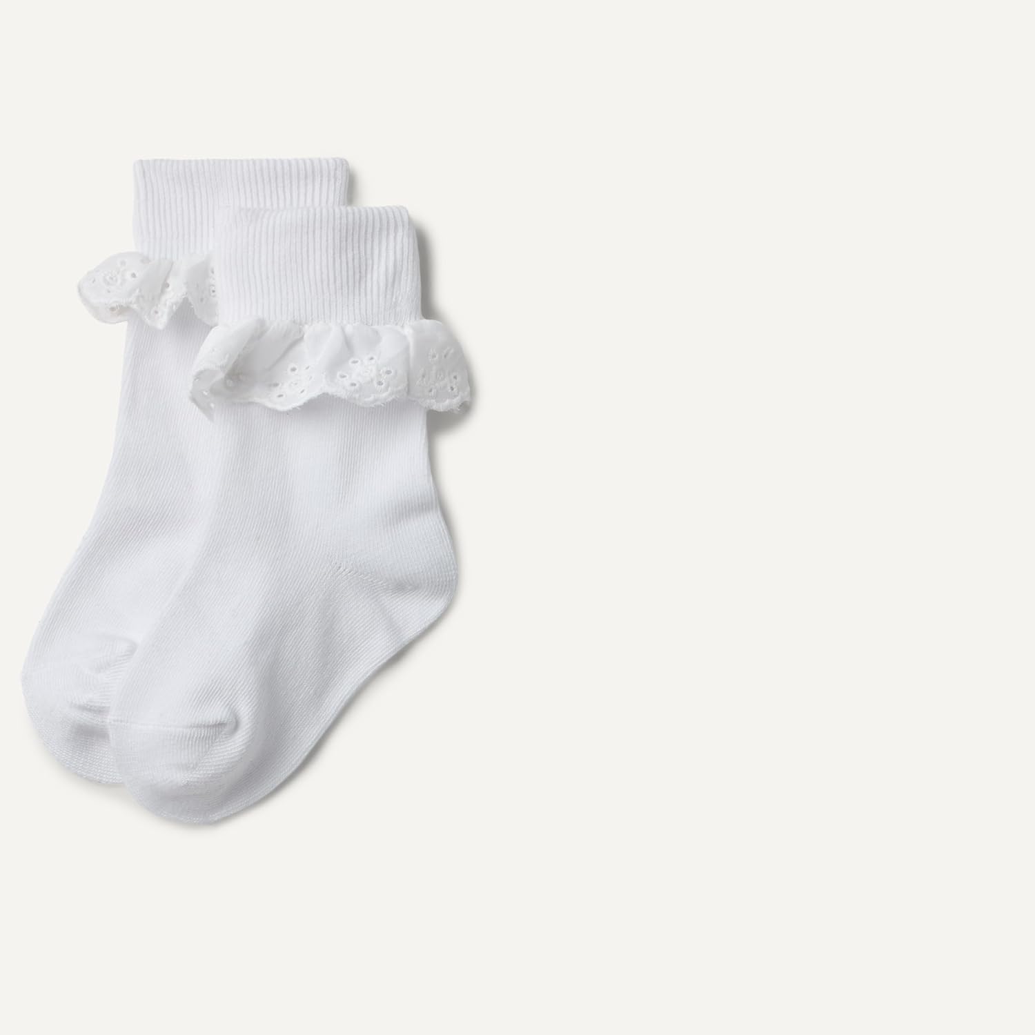Thumbnail 1 de Amazon Essentials Bambine e ragazze – Calzini alla caviglia con volant in pizzo Sangallo e risvolto
