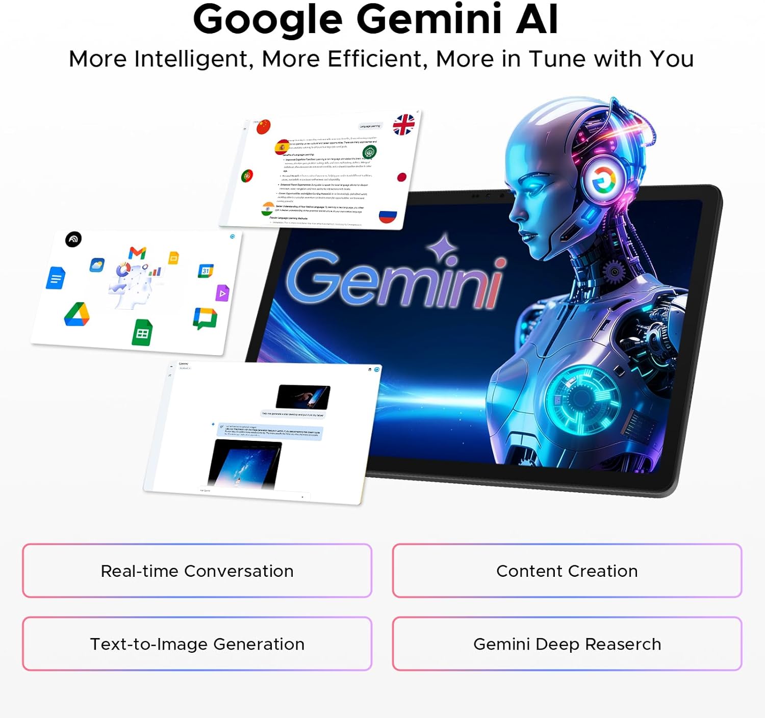 Thumbnail 6 de P13 Pro 13.4-inch Large Tablet (Android 16 + Gemini AI, 4G Dual SIM) with Keyboard & Stylus, Grey