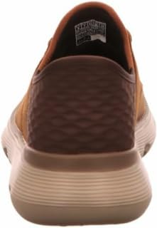 Detalle de Skechers Men's Garza Gervin Trainer – Brown, Wide Fit UK