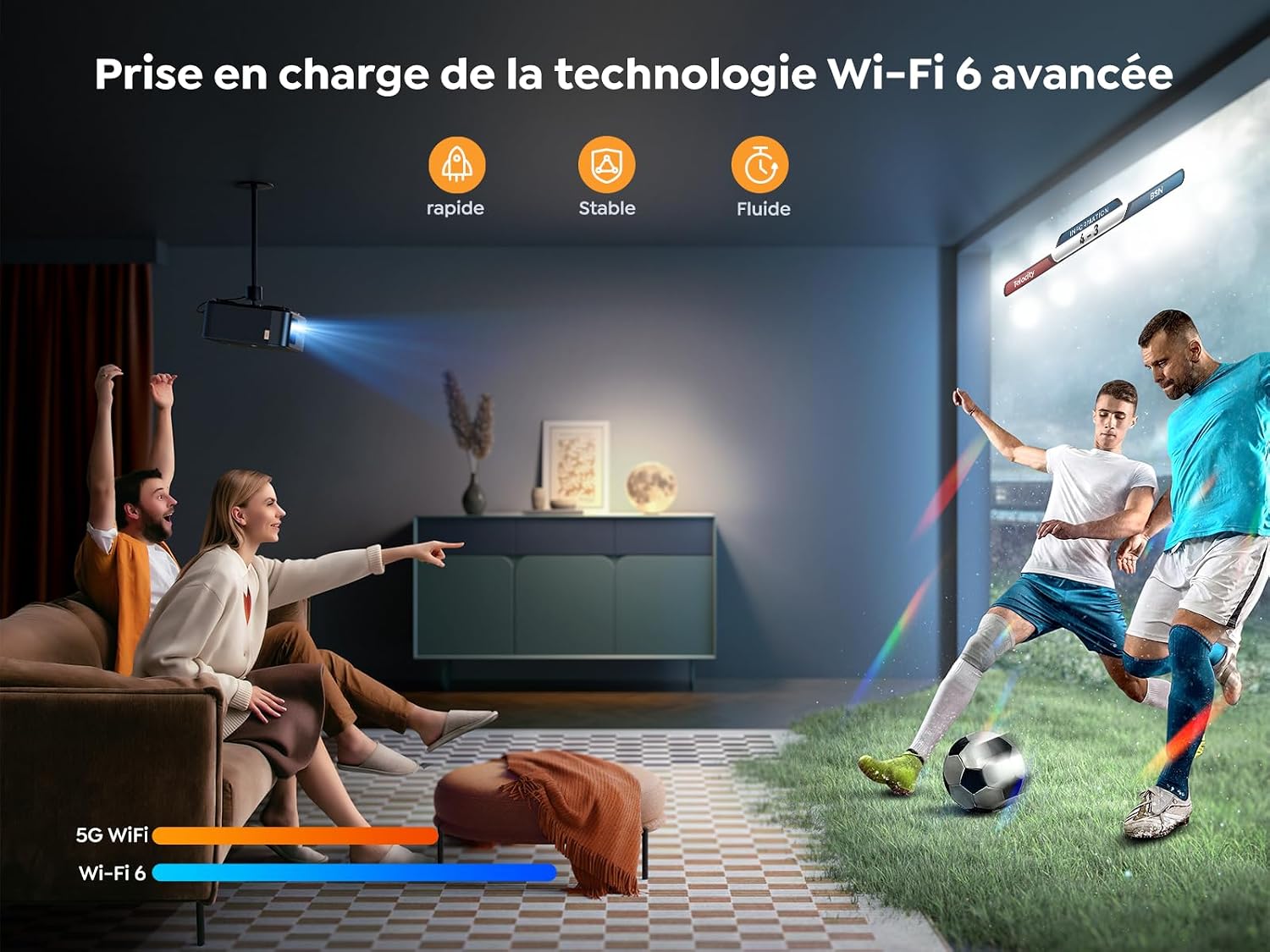 Detalle de Yaber K2s — Vidéoprojecteur 4K avec son JBL et Google TV 11.0