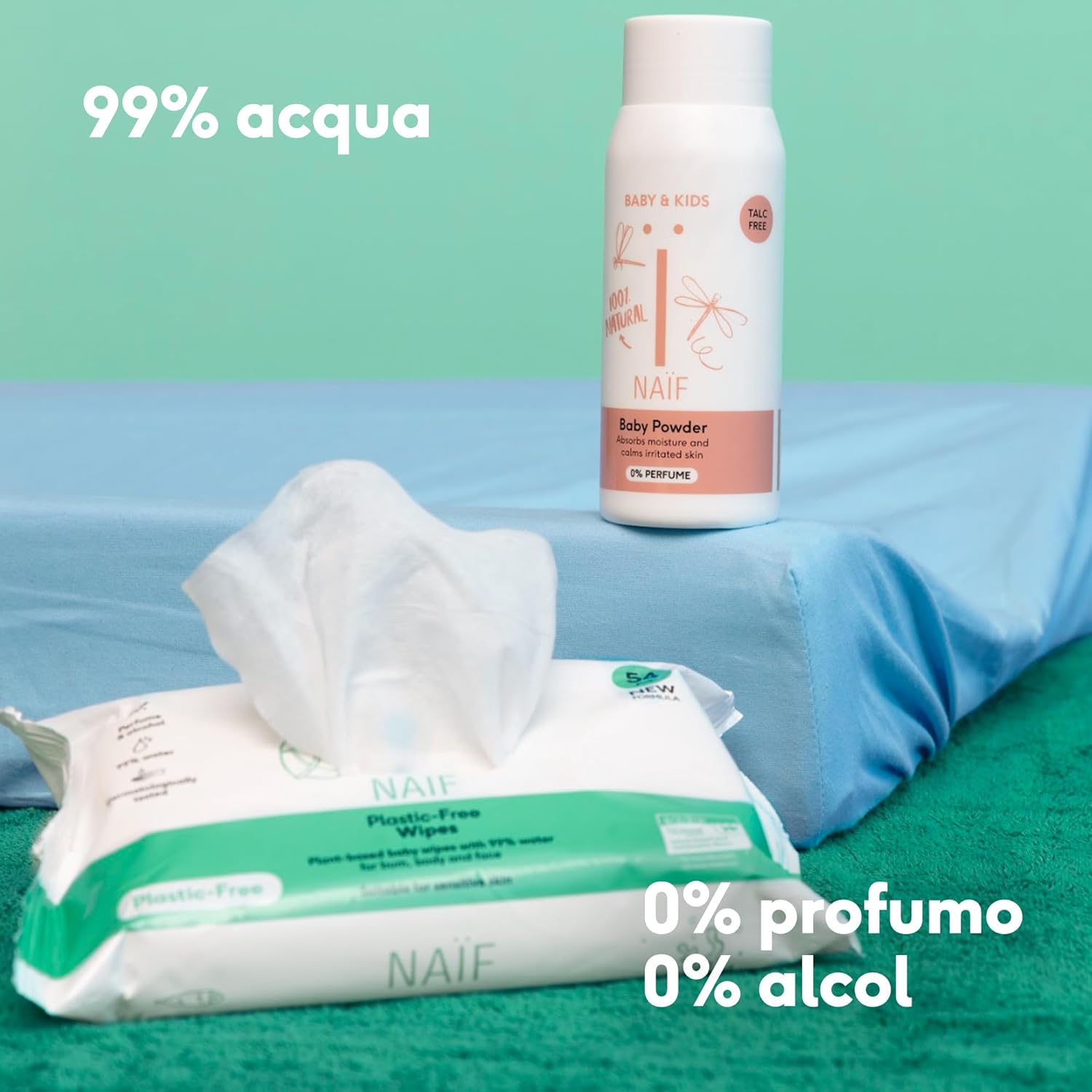 Thumbnail 4 de Naïf Salviette senza plastica – 432 pezzi (8 confezioni da 54) per sederino, corpo e viso del bambino