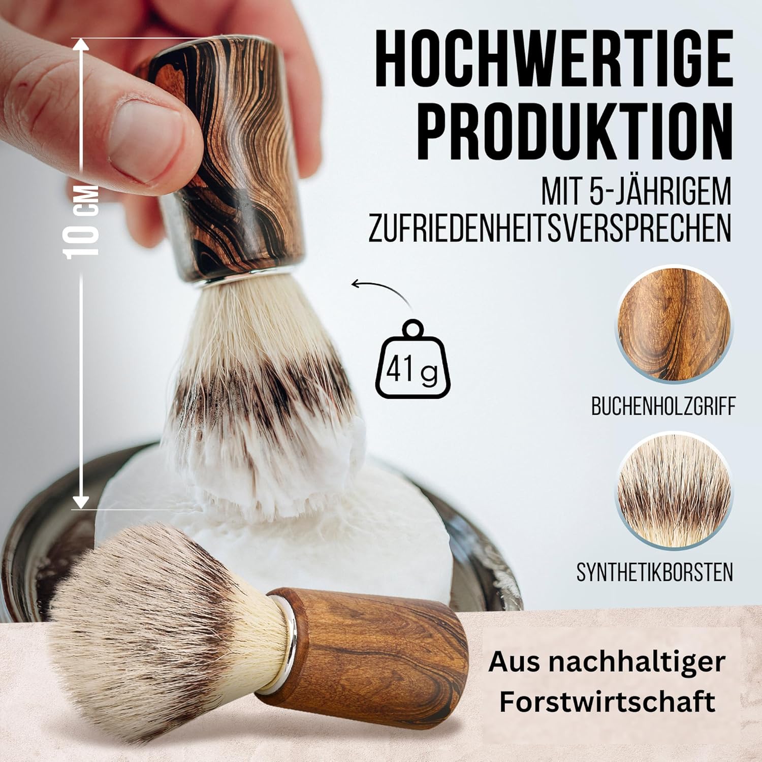 Thumbnail 4 de Barbear Rasierpinsel aus Deutschland – extra pflegeleichte, weiche Borsten & komfortabler Griff