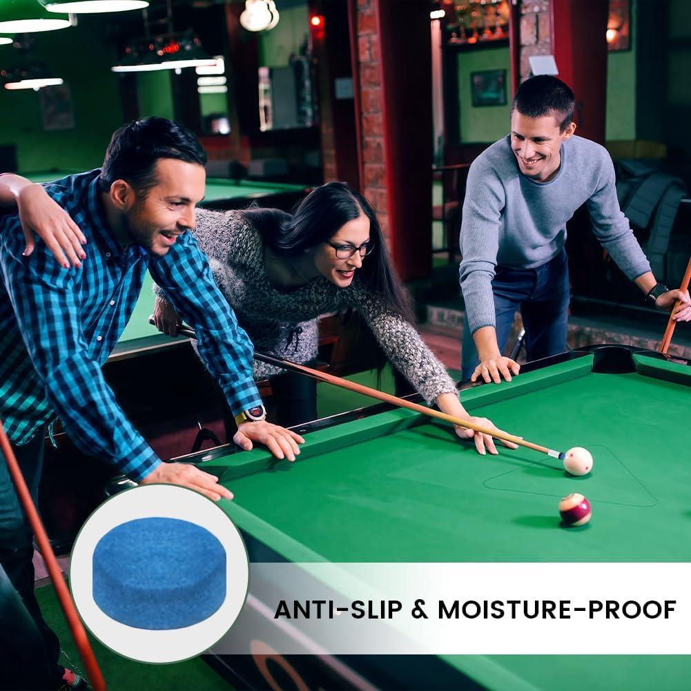Detalle de flintronic – 20 embouts de queue de billard en cuir dur (bleus) pour snooker et pool